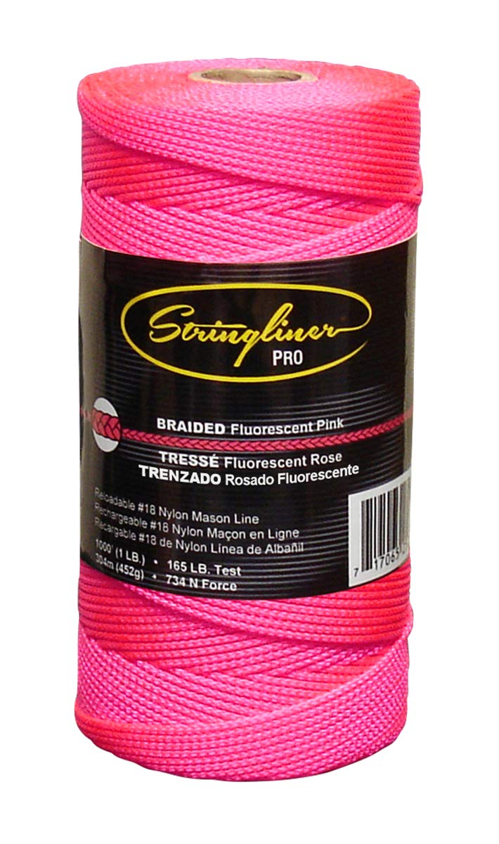 Stringliner Braided Mason Line Replacement Roll Contractor Pack 1,000' - Pink (6 Pack) - SL35762CPK, 1000' - Image 2